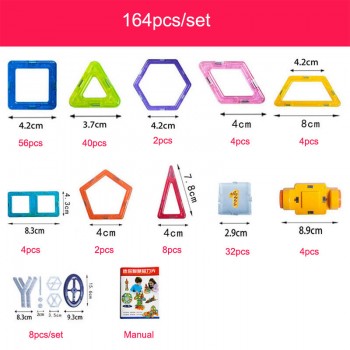 Vavis Tovey 100-298pcs Designer Construction Set Model amp; Building Toy Plastic Magnetic Blocks Educational Toys Kids Gift