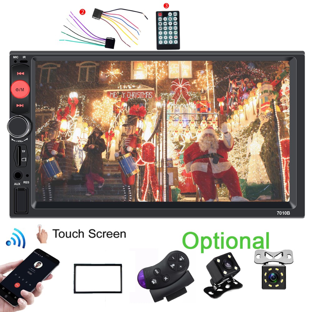 Car radio coche HD 7 inch Touch Screen auto Audio Stereo Bluetooth Central Multimedia Player IR Rear View Camera Autoradio 2 Din