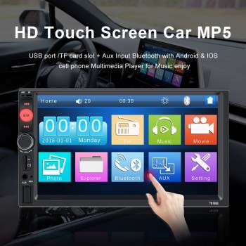 Car radio coche HD 7 inch Touch Screen auto Audio Stereo Bluetooth Central Multimedia Player IR Rear View Camera Autoradio 2 Din
