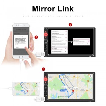 Car radio coche HD 7 inch Touch Screen auto Audio Stereo Bluetooth Central Multimedia Player IR Rear View Camera Autoradio 2 Din