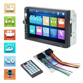 Car radio coche HD 7 inch Touch Screen auto Audio Stereo Bluetooth Central Multimedia Player IR Rear View Camera Autoradio 2 Din