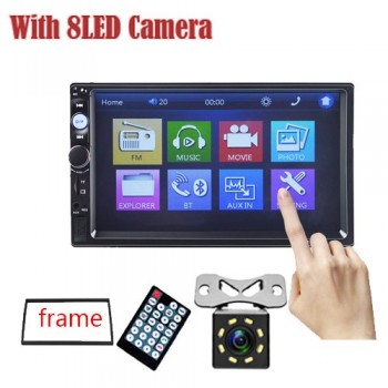 Car radio coche HD 7 inch Touch Screen auto Audio Stereo Bluetooth Central Multimedia Player IR Rear View Camera Autoradio 2 Din