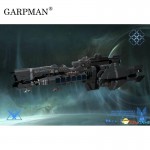 1:130 Halo 4 UNSC savanaah 3D Paper Model DIY Space Battleship Papercraft