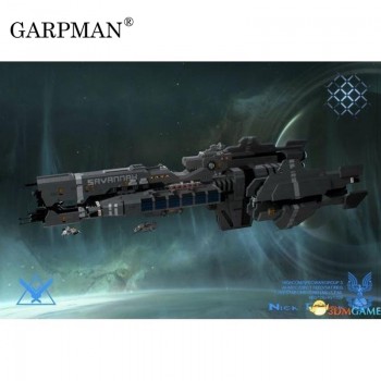 1:130 Halo 4 UNSC savanaah 3D Paper Model DIY Space Battleship Papercraft