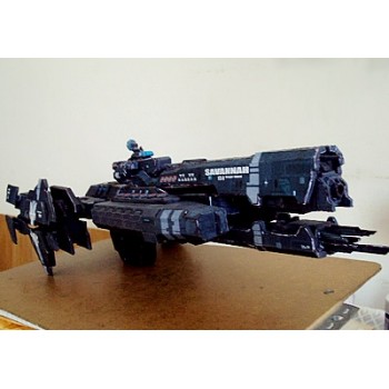 1:130 Halo 4 UNSC savanaah 3D Paper Model DIY Space Battleship Papercraft