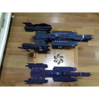1:130 Halo 4 UNSC savanaah 3D Paper Model DIY Space Battleship Papercraft