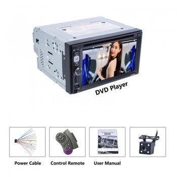 Universal DC 12V Full HD 1080P 2 DIN Car Multimedia CD DVD Player Player Steering Wheel Control FM Radio Bluetooth Player