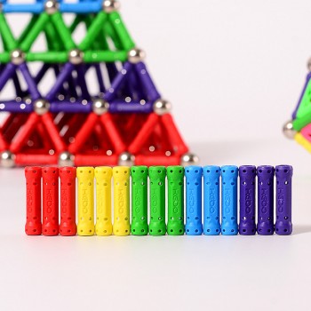 Creative Magnetic Design Blocks Bar Mini Metal Bead Stick Balls Geometric Figure Construction Kit Toys For Kid Intelligence Gift