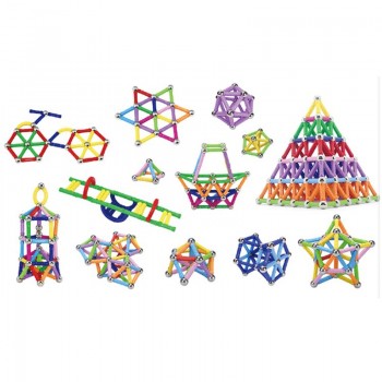 wholesale Magnet Toy Bars Magnetic Building Blocks Construction Toys For Children Designer Educational Toys For Kids Metal Balls
