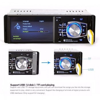 Car Radio 1 Din 4.1 inch Autoradio 4012B MP5 Multimedia Player Bluetooth FM Radio Audio With Rear Camera Steering Wheel Control