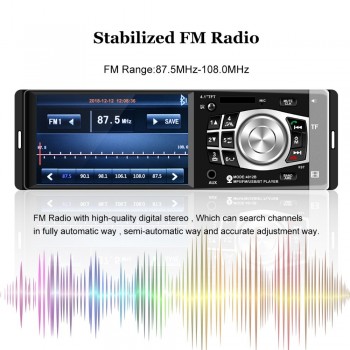 Car Radio 1 Din 4.1 inch Autoradio 4012B MP5 Multimedia Player Bluetooth FM Radio Audio With Rear Camera Steering Wheel Control