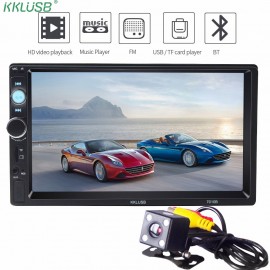 Autoradio 2 Din 7 inch LCD Touch screen car radio MAP3 MP5 player auto audio stereo bluetooth support Rear View Camera 7010B