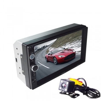 Autoradio 2 Din 7 inch LCD Touch screen car radio MAP3 MP5 player auto audio stereo bluetooth support Rear View Camera 7010B