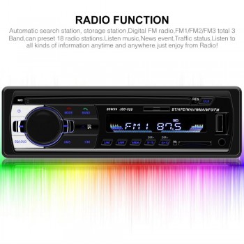 Car Radio Bluetooth Autoradio jsd-520 Stereo 1 Din V2.0 FM Aux Input IR Receiver Remote Control auto Audio  jsd 520 SD USB MP3