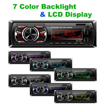12V Bluetooth Car Stereo FM Radio MP3 Audio Player 5V Charger USB SD AUX Auto Electronics Subwoofer 1 DIN Autoradio