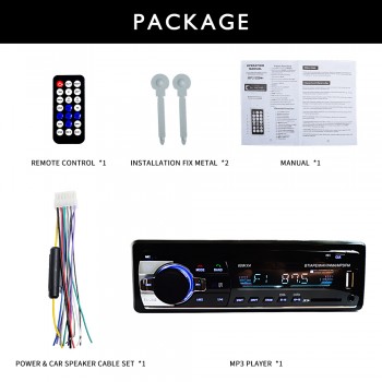 Viecar MP3 Player FM Car Radio Stereo Audio Music USB SD Digital Bluetooth with In Dash Slot AUX Input