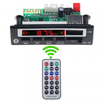 USB 3.5mm AUX Bluetooth FM Radio V5.0 Wireless Receiver MP3 Player 5V 12V Mp3 Decoder Board Module 1 Din Music Speaker Car Kit