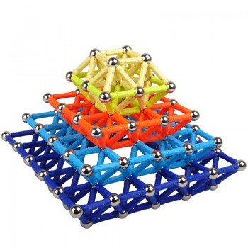 100 150 200pcs Magnet Bars Metal Balls Kids Magnetic Building Blocks Construction Educational DIY Toys Intelligence Toy Creation