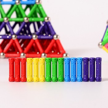 100 150 200pcs Magnet Bars Metal Balls Kids Magnetic Building Blocks Construction Educational DIY Toys Intelligence Toy Creation