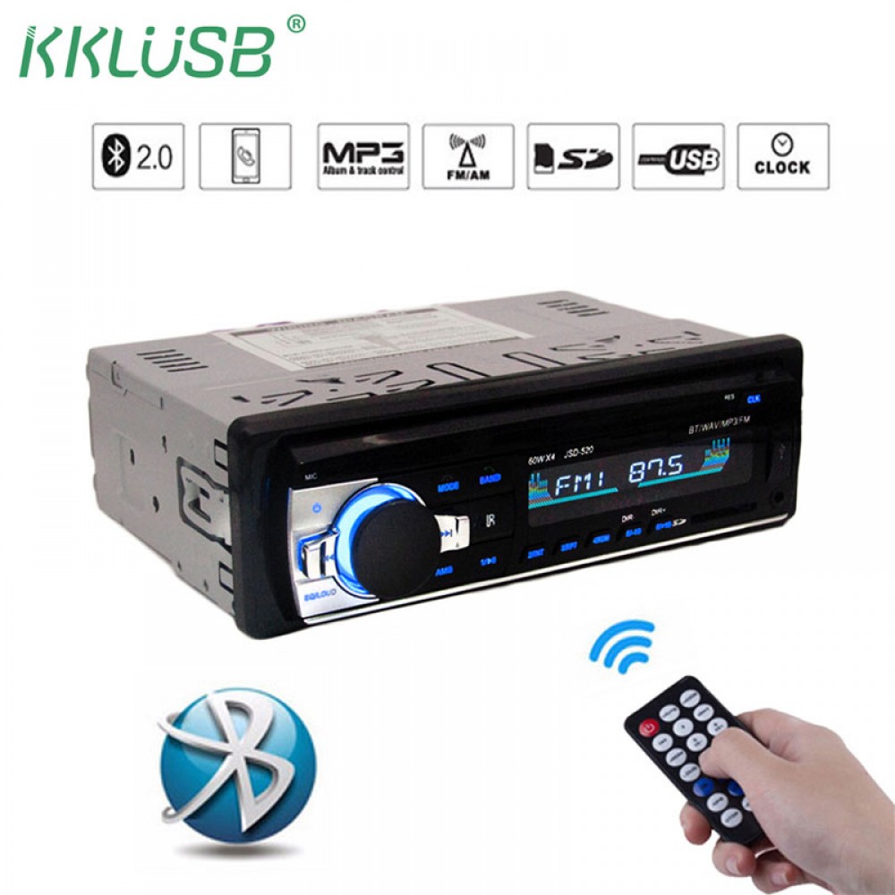 car radio 1 din jsd520 12V bluetooth car stereo In-dash FM usb aux Input mp3 WMA auto radio Player oto teypleri autoradio