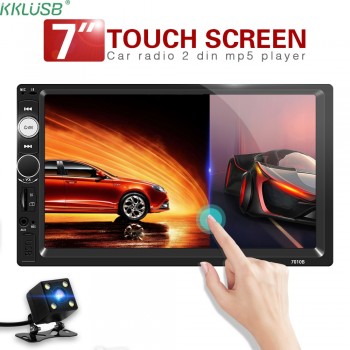 car audio 7 HD Player MP5 Touch Screen Digital Display 2 din car radio Bluetooth Multimedia USB Autoradio Car Backup Monitor