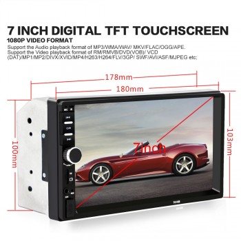 HD 7 autoradio 2 din car radio coche recorder Touch Screen car audio bluetooth usb rear view camera mp5 multimidio player 7018b