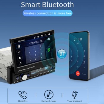 7 Inch 1 DIN Touch Screen Car MP5 Player GPS Sat NAV Bluetooth Stereo Retractable Radios Camera Support For Multi-Languages