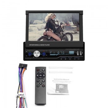 7 Inch 1 DIN Touch Screen Car MP5 Player GPS Sat NAV Bluetooth Stereo Retractable Radios Camera Support For Multi-Languages