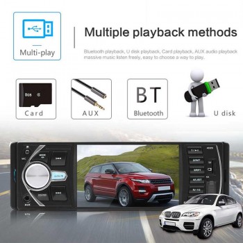 4.1 Inch 1 Din Car Radio Auto Audio Stereo Auto Radio Bluetooth Support Rear View Camera USB Steering Wheel Remote Control Hot