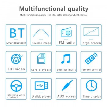 4.1 Inch 1 Din Car Radio Auto Audio Stereo Auto Radio Bluetooth Support Rear View Camera USB Steering Wheel Remote Control Hot