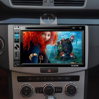 1 Set Universal HD 1080P 6.2 Inch 2 DIN Car Multimedia CD DVD Player Steering Wheel Control FM Radio Bluetooth Hands-free Calls