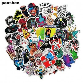 50 pcs/pack Classic Fashion Style Graffiti Stickers For Moto car amp; suitcase cool laptop stickers Skateboard sticker