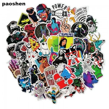 50 pcs/pack Classic Fashion Style Graffiti Stickers For Moto car amp; suitcase cool laptop stickers Skateboard sticker