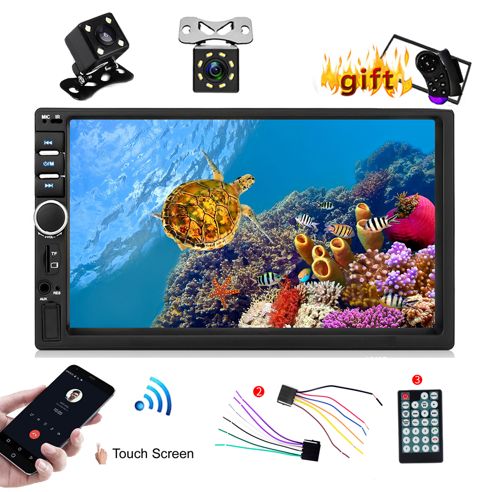2 Din Car Central Multimedia MP5 Player 7 Touch Screen audio Stereo with Bluetooth USB TF FM Support Back up Camera Auto Radio