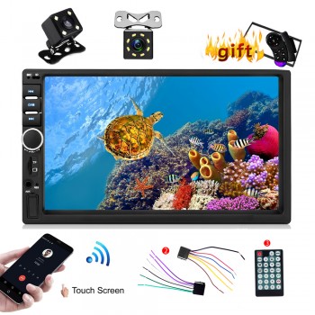 2 Din Car Central Multimedia MP5 Player 7 Touch Screen audio Stereo with Bluetooth USB TF FM Support Back up Camera Auto Radio