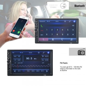2 Din Car Central Multimedia MP5 Player 7 Touch Screen audio Stereo with Bluetooth USB TF FM Support Back up Camera Auto Radio