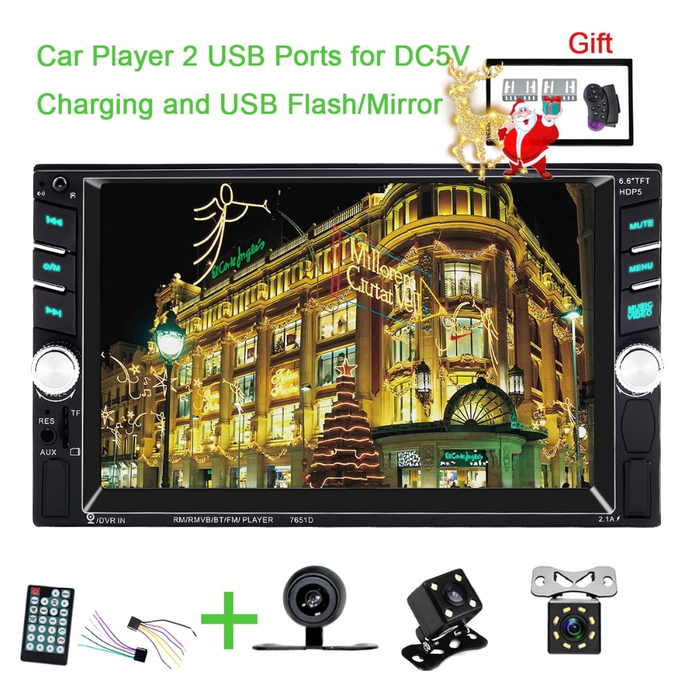 2 Din HD Autoradio Multimedia Player Touch Screen Auto audio Car Stereo MP5 Bluetooth Dual USB TF FM AUX Support Back up Camera