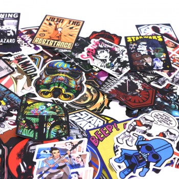 50pcs/pack New Super Cool Star Wars Stickers for Luggage Laptop Decal Skateboard Stickers Moto Bicycle Car Guitar Fridge Sticker