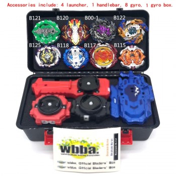 1set 7 style Beyblade Burst B111 B113 Metal Fusion 4D With 4 Launcher Beyblade Burst Spinning Top Christmas Gift For Kids Toys