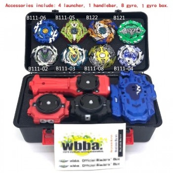 1set 7 style Beyblade Burst B111 B113 Metal Fusion 4D With 4 Launcher Beyblade Burst Spinning Top Christmas Gift For Kids Toys