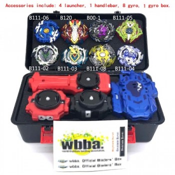 1set 7 style Beyblade Burst B111 B113 Metal Fusion 4D With 4 Launcher Beyblade Burst Spinning Top Christmas Gift For Kids Toys