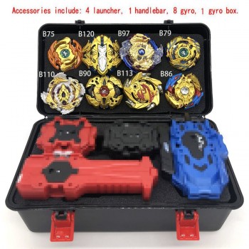 1set 7 style Beyblade Burst B111 B113 Metal Fusion 4D With 4 Launcher Beyblade Burst Spinning Top Christmas Gift For Kids Toys