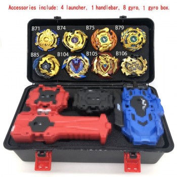 1set 7 style Beyblade Burst B111 B113 Metal Fusion 4D With 4 Launcher Beyblade Burst Spinning Top Christmas Gift For Kids Toys