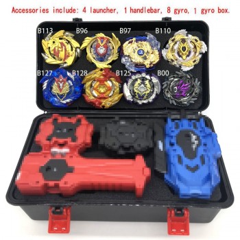 1set 7 style Beyblade Burst B111 B113 Metal Fusion 4D With 4 Launcher Beyblade Burst Spinning Top Christmas Gift For Kids Toys