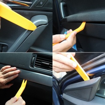 KLYDE 4pcs Car Radio Panel Door Clip Trim Dash Removal Tools for Car DVD Multimedia Removal Installer Pry Repair