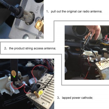 Car Radio FM DAB Signal Amplifier Antenna Signal Booster 88-108MHz 170-240MHz