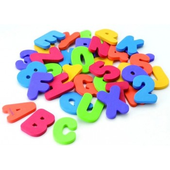 36pcs/Set Alphanumeric Letter Puzzle Baby Bath Toys Soft EVA Kids Baby Water Toys For Bathroom Early Educational Suction Up Toy