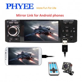 1 Din Mirror Link Car Radio Bluetooth Autoradio Touch Screen Auto Stereo Video HD MP5 Player USB TF Aux ISO Head Unit JSD-3001