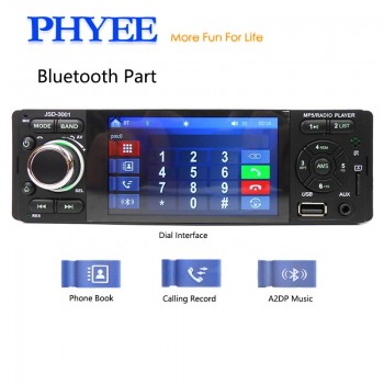 1 Din Mirror Link Car Radio Bluetooth Autoradio Touch Screen Auto Stereo Video HD MP5 Player USB TF Aux ISO Head Unit JSD-3001