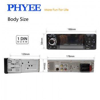 1 Din Mirror Link Car Radio Bluetooth Autoradio Touch Screen Auto Stereo Video HD MP5 Player USB TF Aux ISO Head Unit JSD-3001